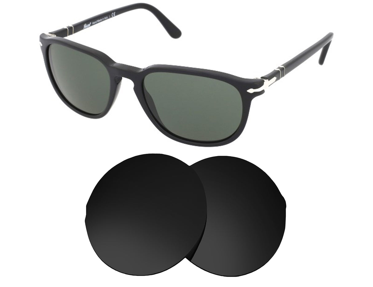 Persol PO3019S 54mm-Replacement Lenses-Volcanic Black-Non-Polarized-Seek Optics
