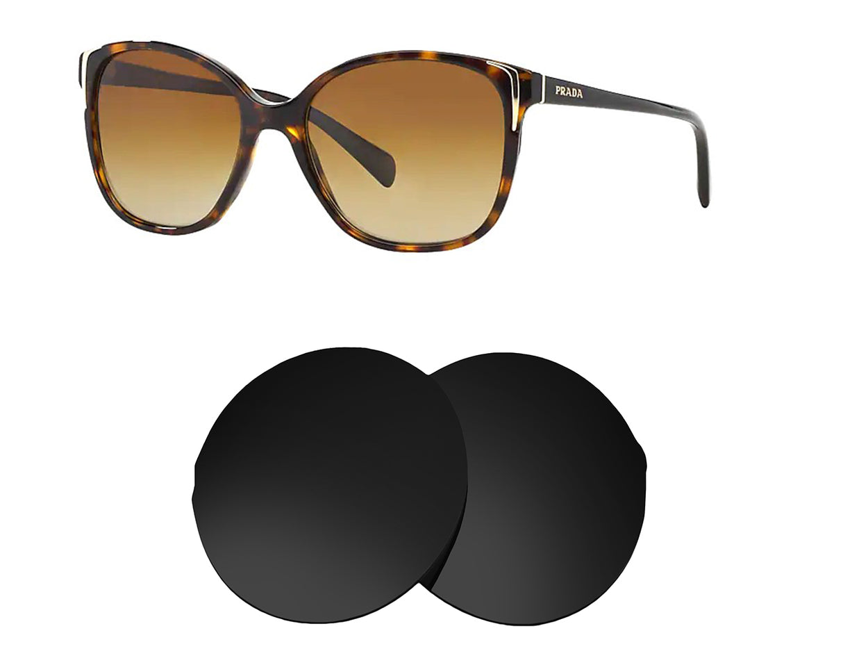 Prada PR 010S-Replacement Lenses-Volcanic Black-Non-Polarized-Seek Optics