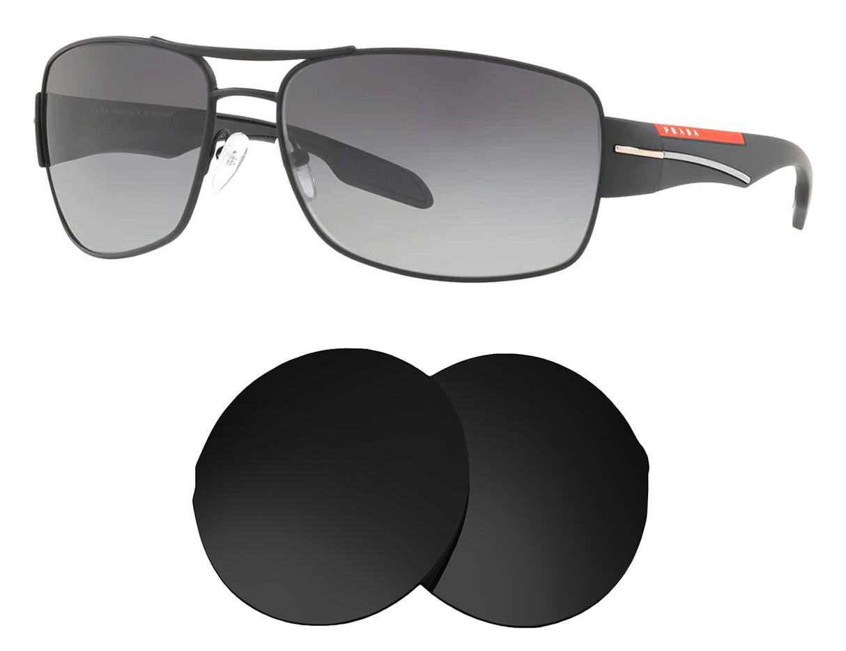 Prada SPS 53N-Replacement Lenses-Volcanic Black-Non-Polarized-Seek Optics