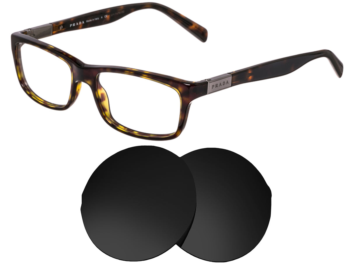 Prada VPR 020-Replacement Lenses-Volcanic Black-Non-Polarized-Seek Optics