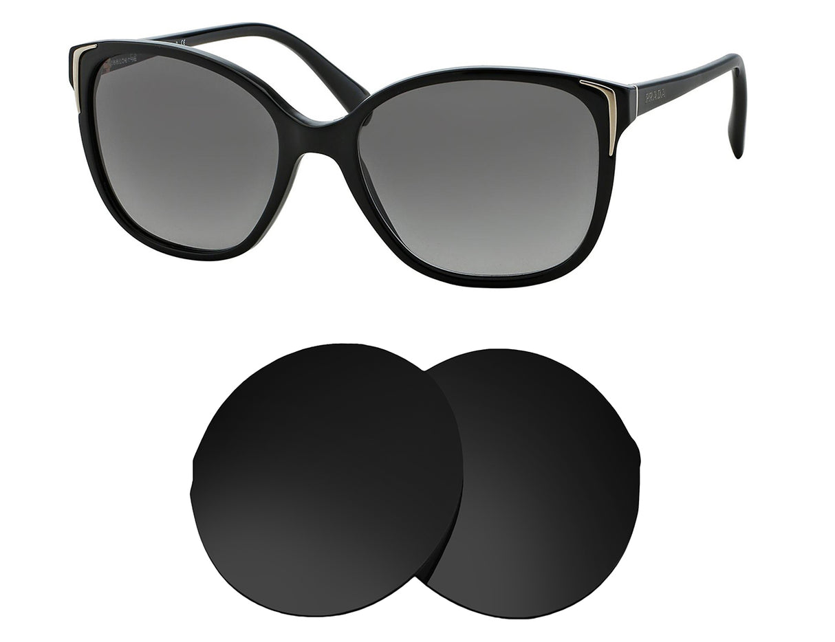 Prada SPR 01O-Replacement Lenses-Volcanic Black-Non-Polarized-Seek Optics