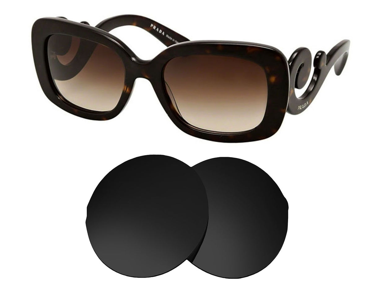 Prada SPR 270-Replacement Lenses-Volcanic Black-Non-Polarized-Seek Optics