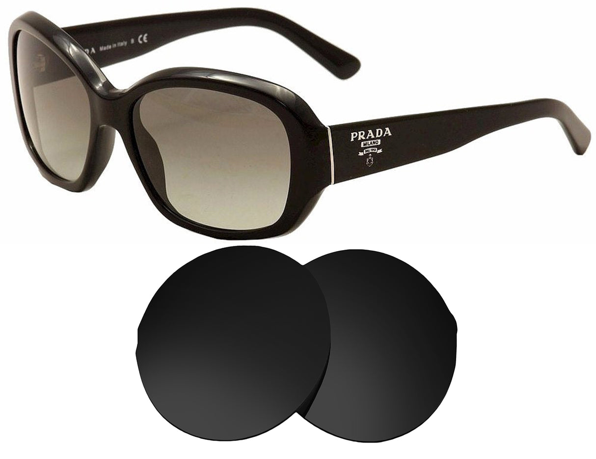 Prada SPR31N 58mm-Replacement Lenses-Volcanic Black-Non-Polarized-Seek Optics