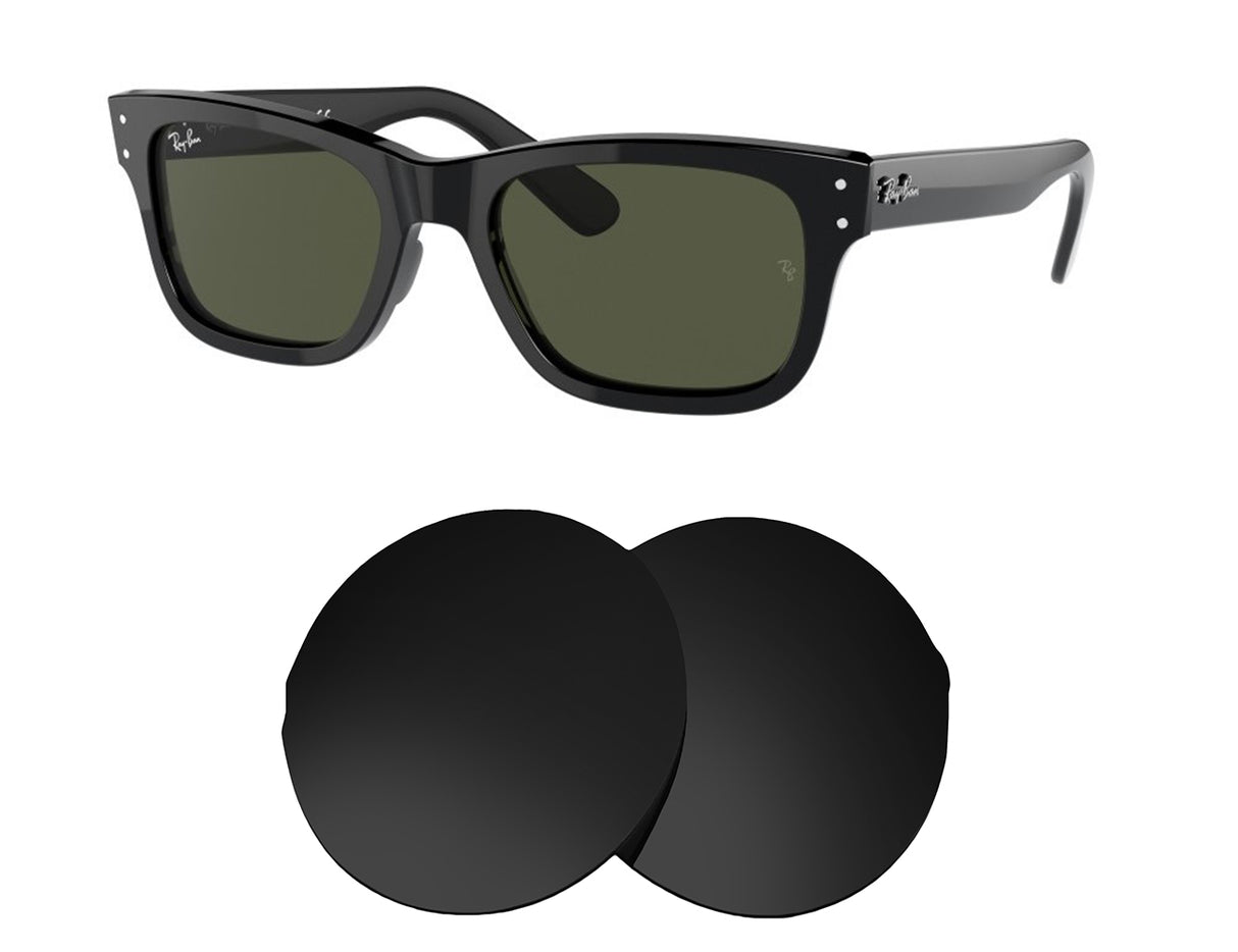 Ray-Ban Mr. Burbank RB2283 55mm-Replacement Lenses-Volcanic Black-Non-Polarized-Seek Optics