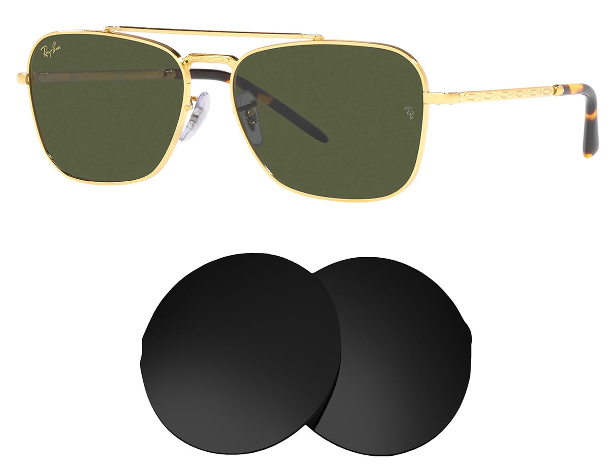 Ray-Ban New Caravan RB3636 58mm-Replacement Lenses-Volcanic Black-Non-Polarized-Seek Optics