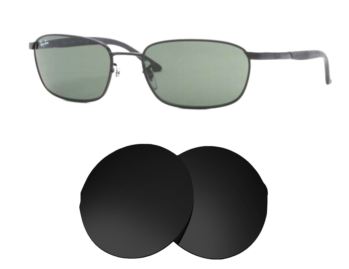Ray-Ban RB3301 56mm-Replacement Lenses-Volcanic Black-Non-Polarized-Seek Optics