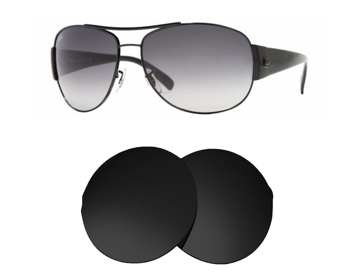 Ray-Ban RB3358 63mm-Replacement Lenses-Volcanic Black-Non-Polarized-Seek Optics