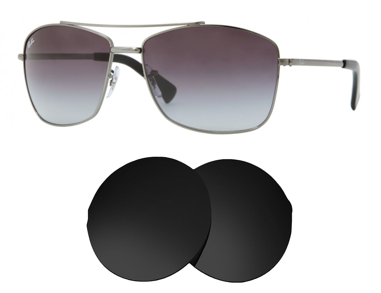Ray-Ban RB3476 63mm-Replacement Lenses-Volcanic Black-Non-Polarized-Seek Optics