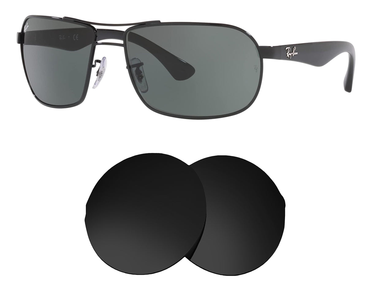 Ray-Ban RB3492 62mm-Replacement Lenses-Volcanic Black-Non-Polarized-Seek Optics