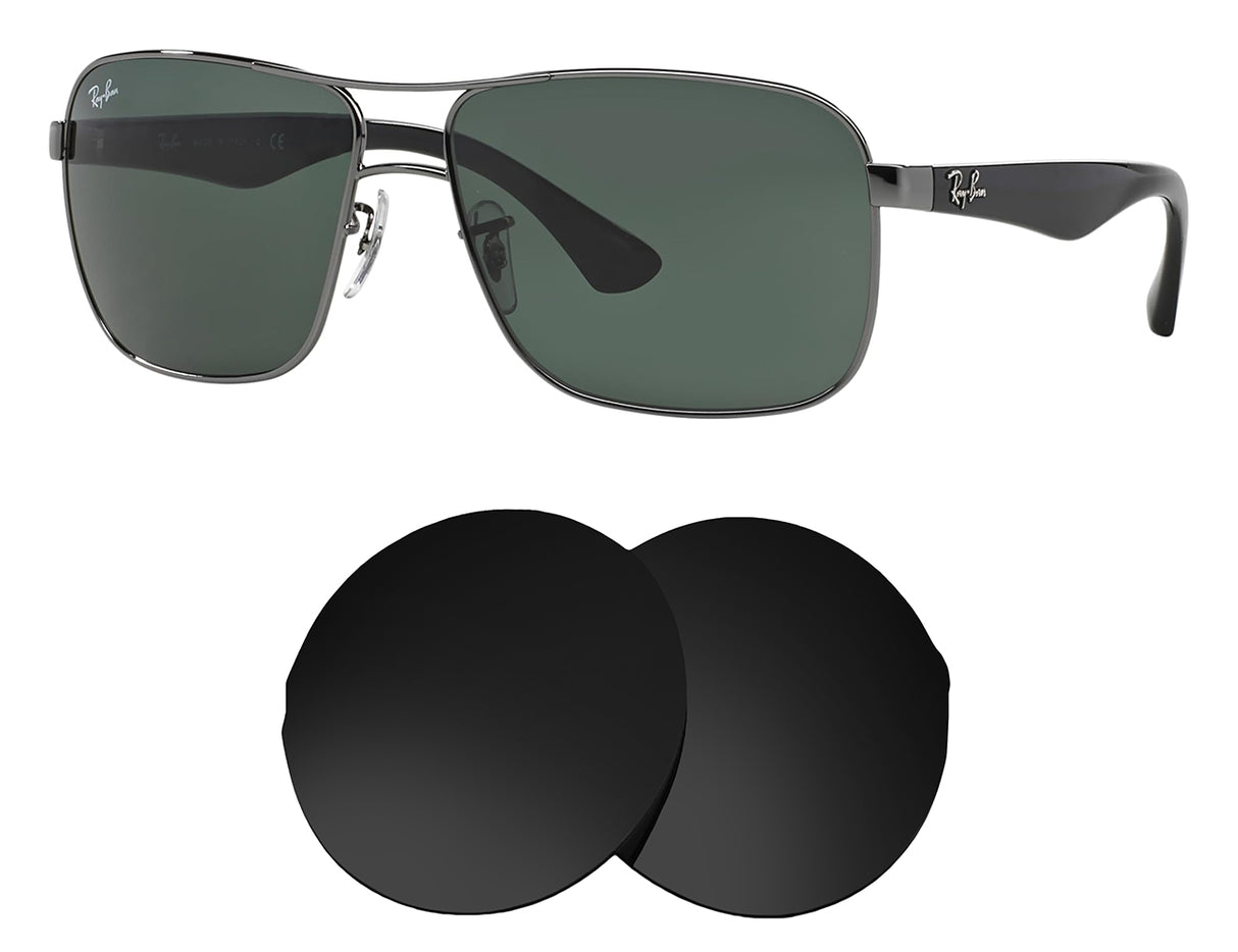 Ray-Ban RB3516 59mm-Replacement Lenses-Volcanic Black-Non-Polarized-Seek Optics