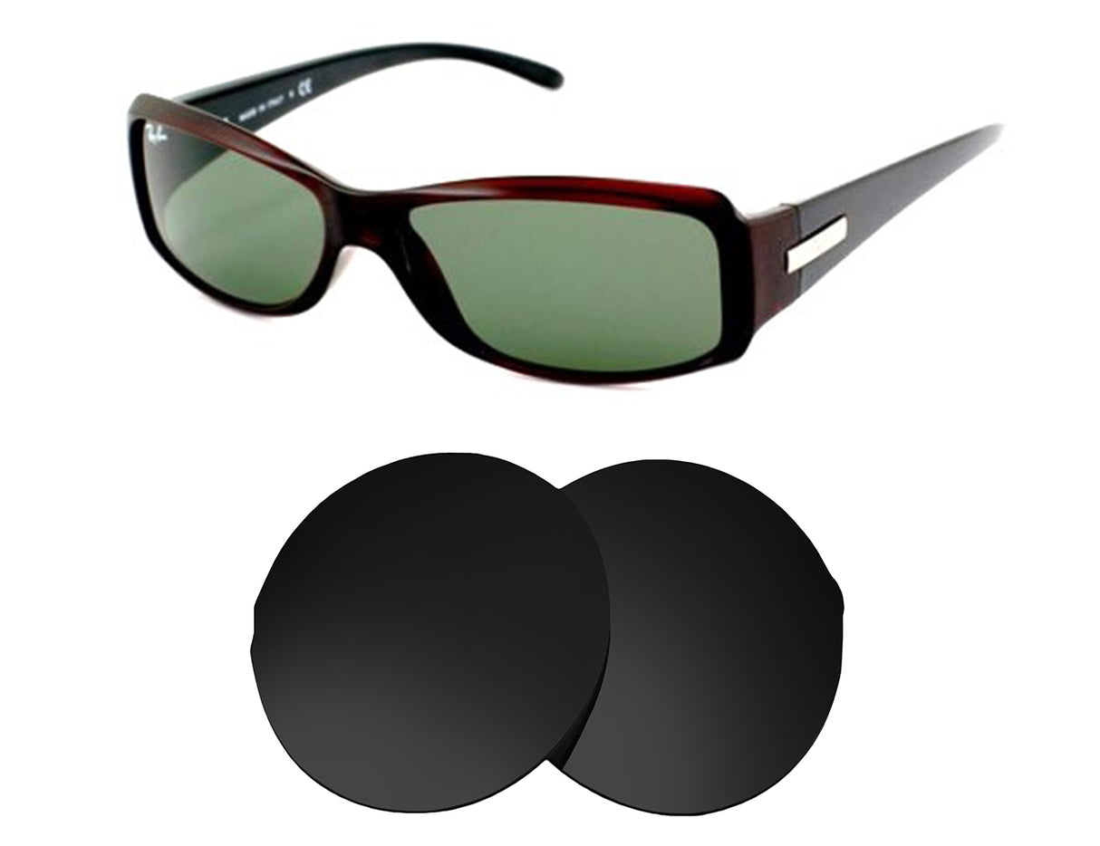 Ray-Ban RB4078 55mm-Replacement Lenses-Volcanic Black-Non-Polarized-Seek Optics