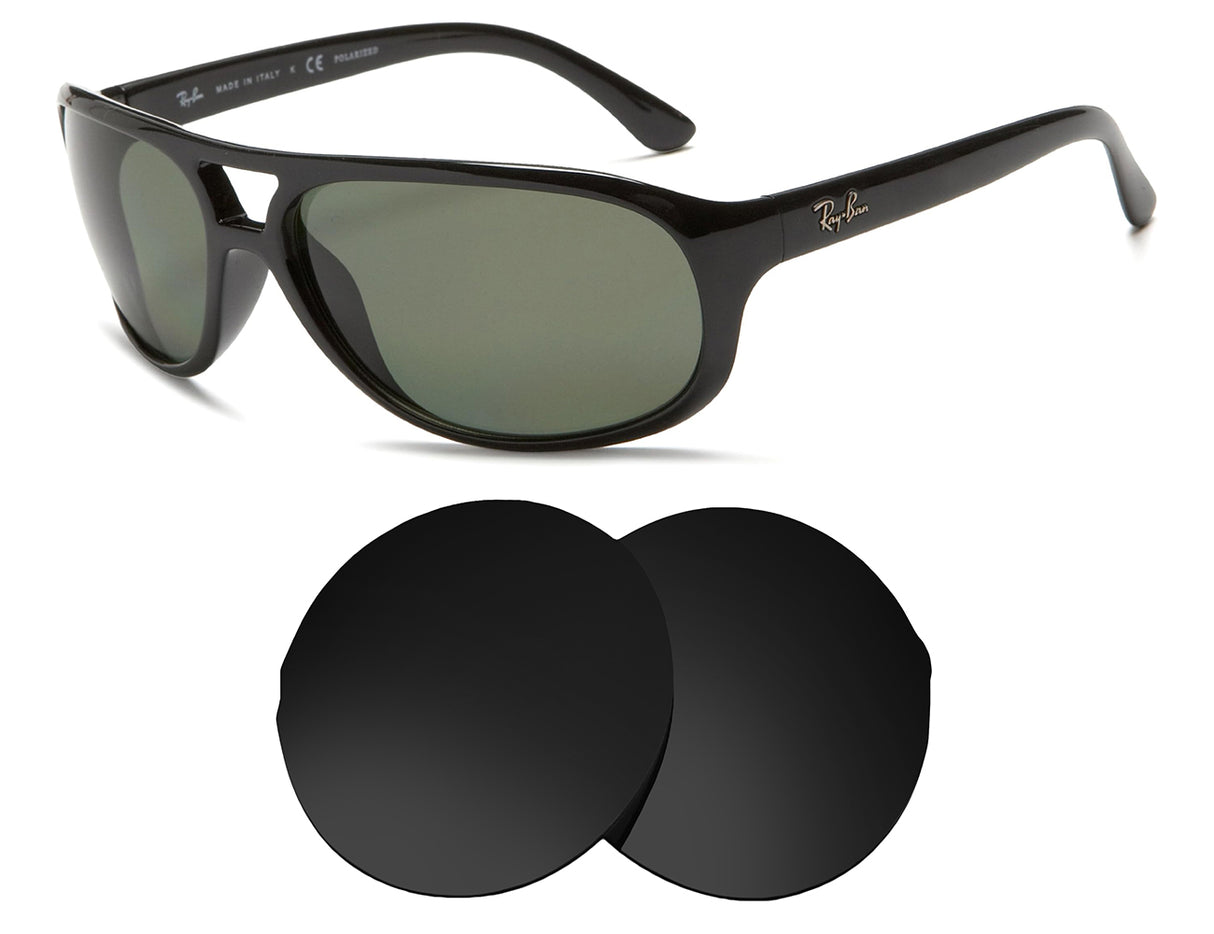 Ray-Ban RB4124 63mm-Replacement Lenses-Volcanic Black-Non-Polarized-Seek Optics
