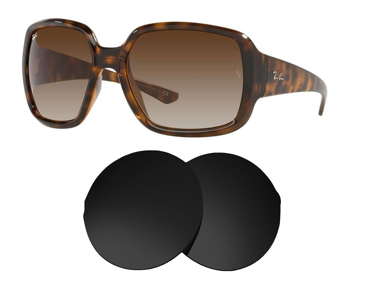 Ray-Ban RB4347 60mm-Replacement Lenses-Volcanic Black-Non-Polarized-Seek Optics