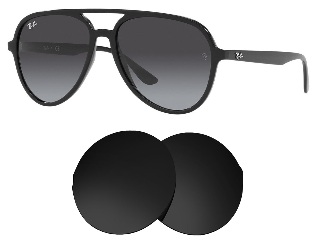 Ray-Ban RB4376 57mm-Replacement Lenses-Volcanic Black-Non-Polarized-Seek Optics
