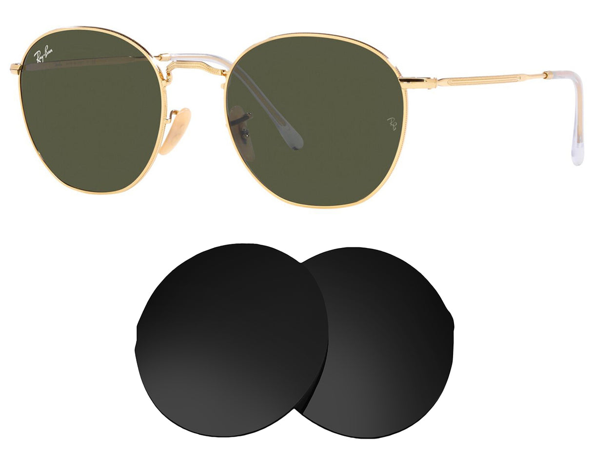 Ray-Ban Rob RB3772 54mm-Replacement Lenses-Volcanic Black-Non-Polarized-Seek Optics