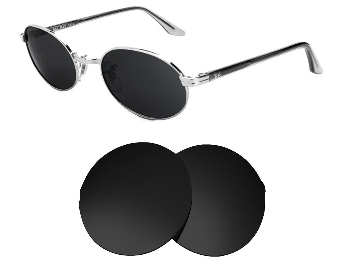 Ray-Ban Sidestreet W2319 (B&L) 50mm-Replacement Lenses-Volcanic Black-Non-Polarized-Seek Optics