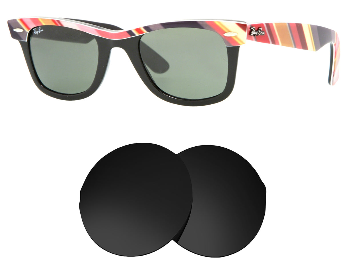 Ray-Ban Wayfarer II RB2143 47mm-Replacement Lenses-Volcanic Black-Non-Polarized-Seek Optics