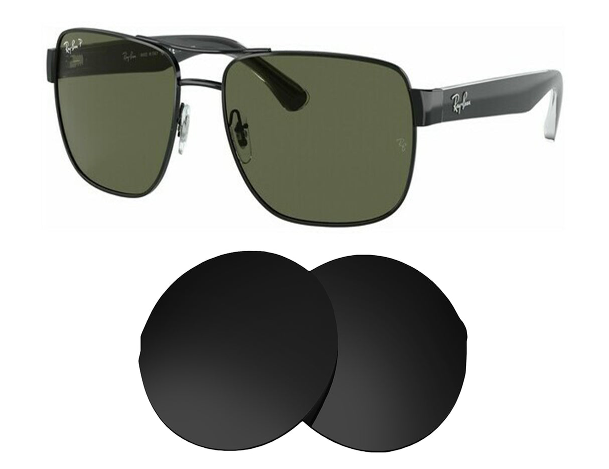 Ray-Ban RB3530 58mm-Replacement Lenses-Volcanic Black-Non-Polarized-Seek Optics