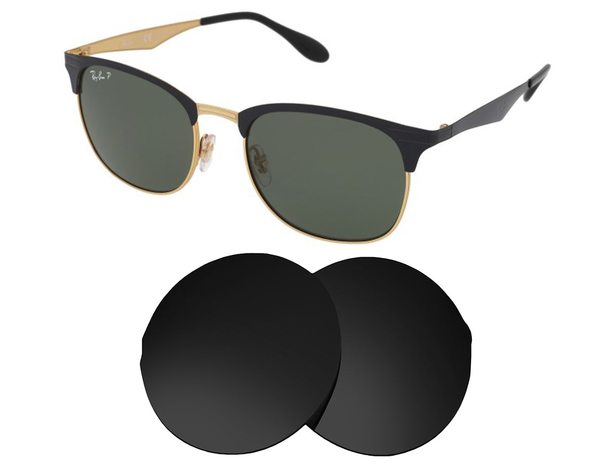Ray-Ban RB3538 53mm-Replacement Lenses-Volcanic Black-Non-Polarized-Seek Optics
