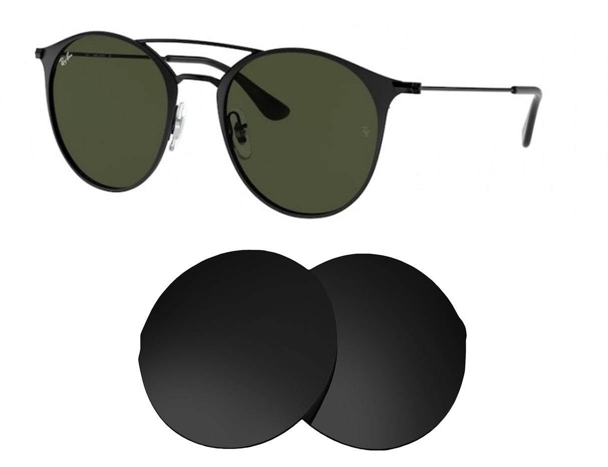 Ray-Ban RB3546 49mm-Replacement Lenses-Volcanic Black-Non-Polarized-Seek Optics