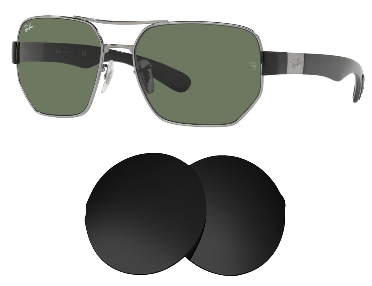 Ray-Ban RB3672 60mm-Replacement Lenses-Volcanic Black-Non-Polarized-Seek Optics