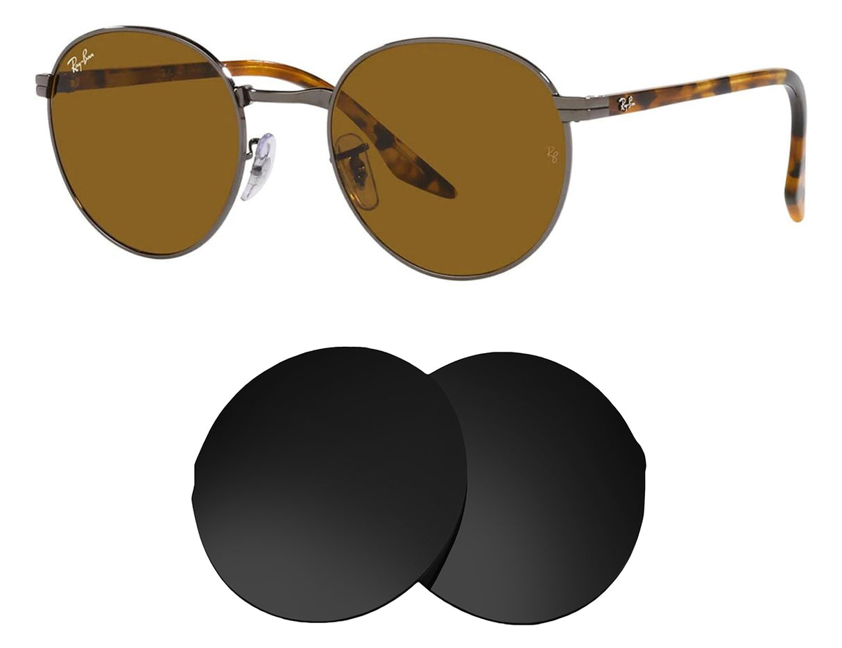 Ray-Ban RB3691 48mm-Replacement Lenses-Volcanic Black-Non-Polarized-Seek Optics