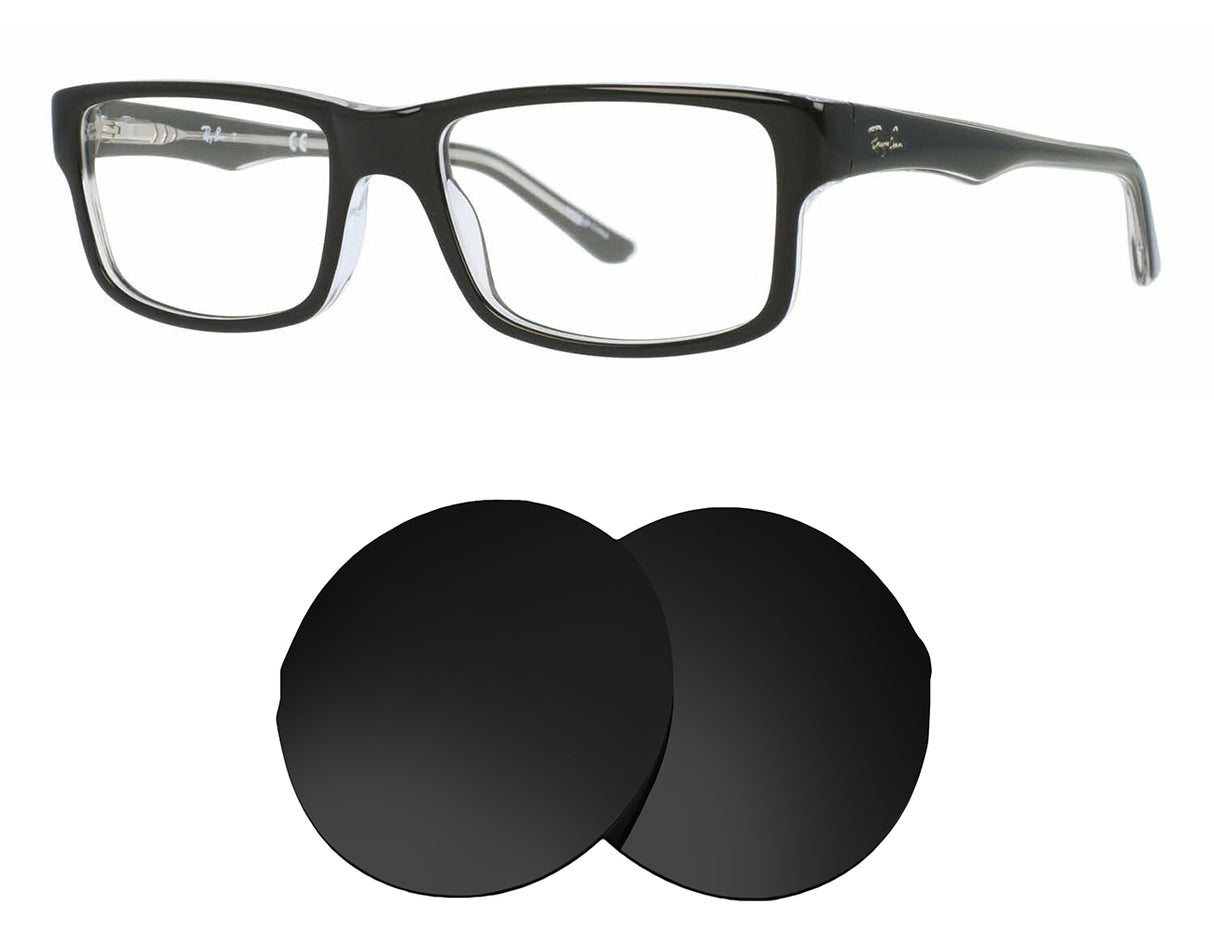 Ray Ban RB5245 54mm-Replacement Lenses-Volcanic Black-Non-Polarized-Seek Optics