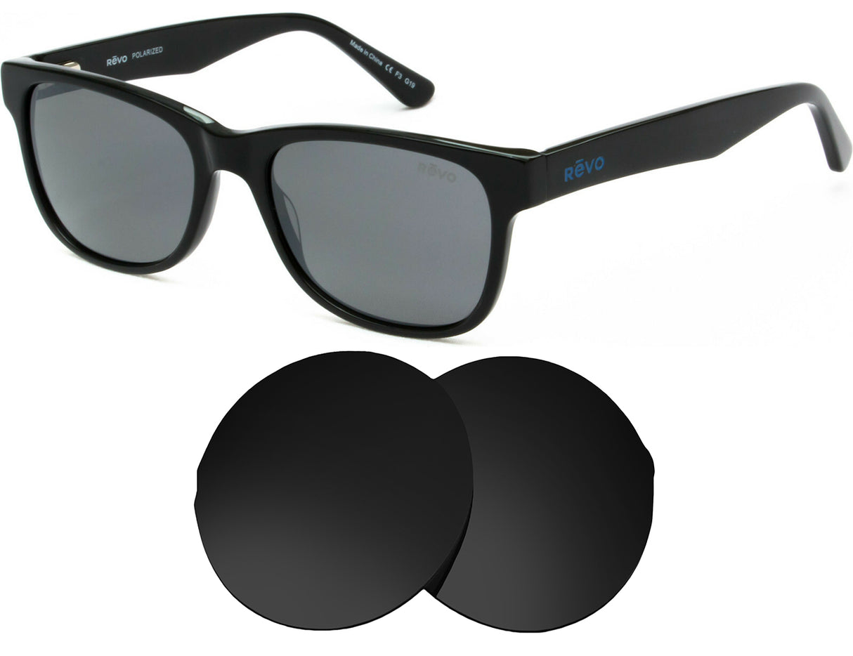 REVO 1121-Replacement Lenses-Volcanic Black-Non-Polarized-Seek Optics