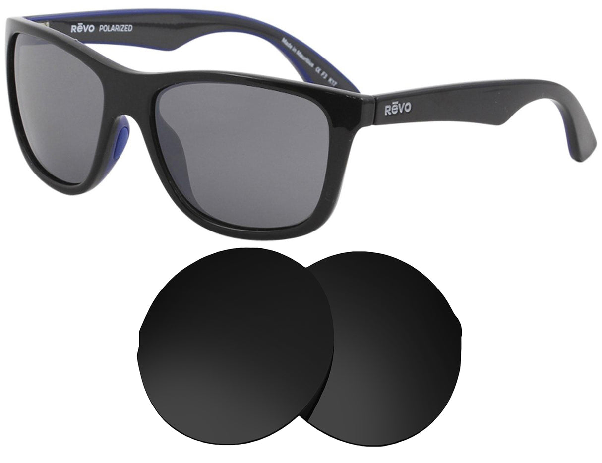 REVO Otis RE1001-Replacement Lenses-Volcanic Black-Non-Polarized-Seek Optics