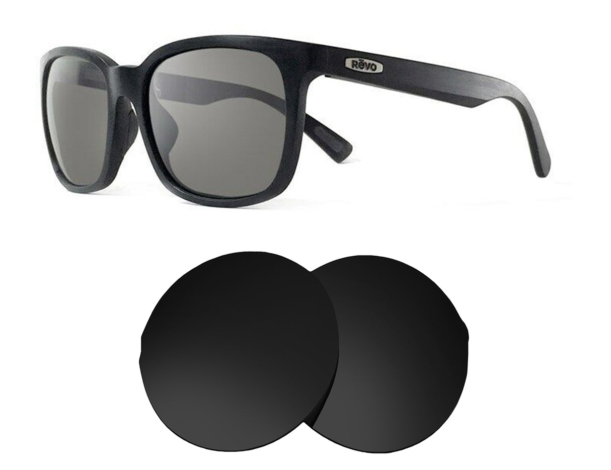 REVO Slater-Replacement Lenses-Volcanic Black-Non-Polarized-Seek Optics