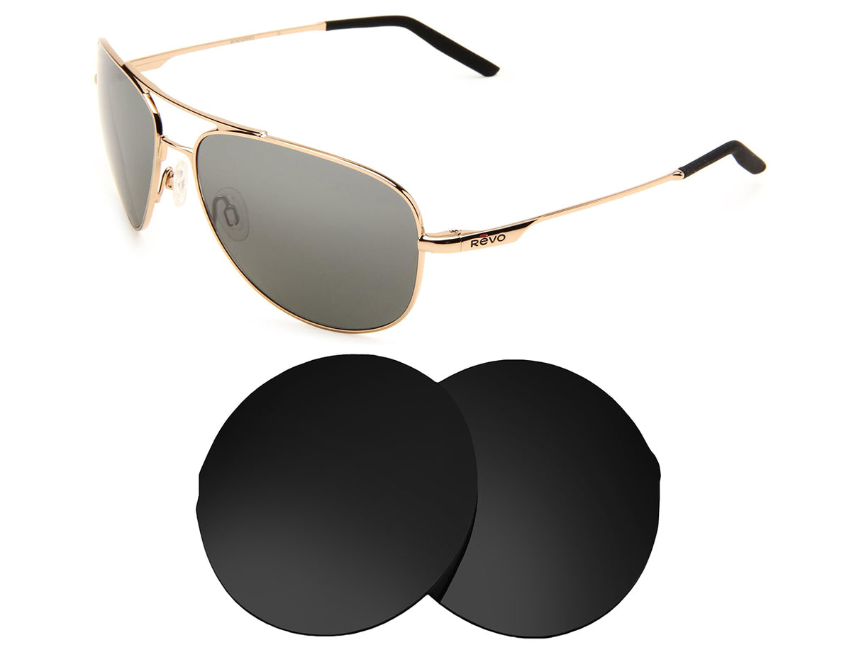 REVO Windspeed RE3087-Replacement Lenses-Volcanic Black-Non-Polarized-Seek Optics