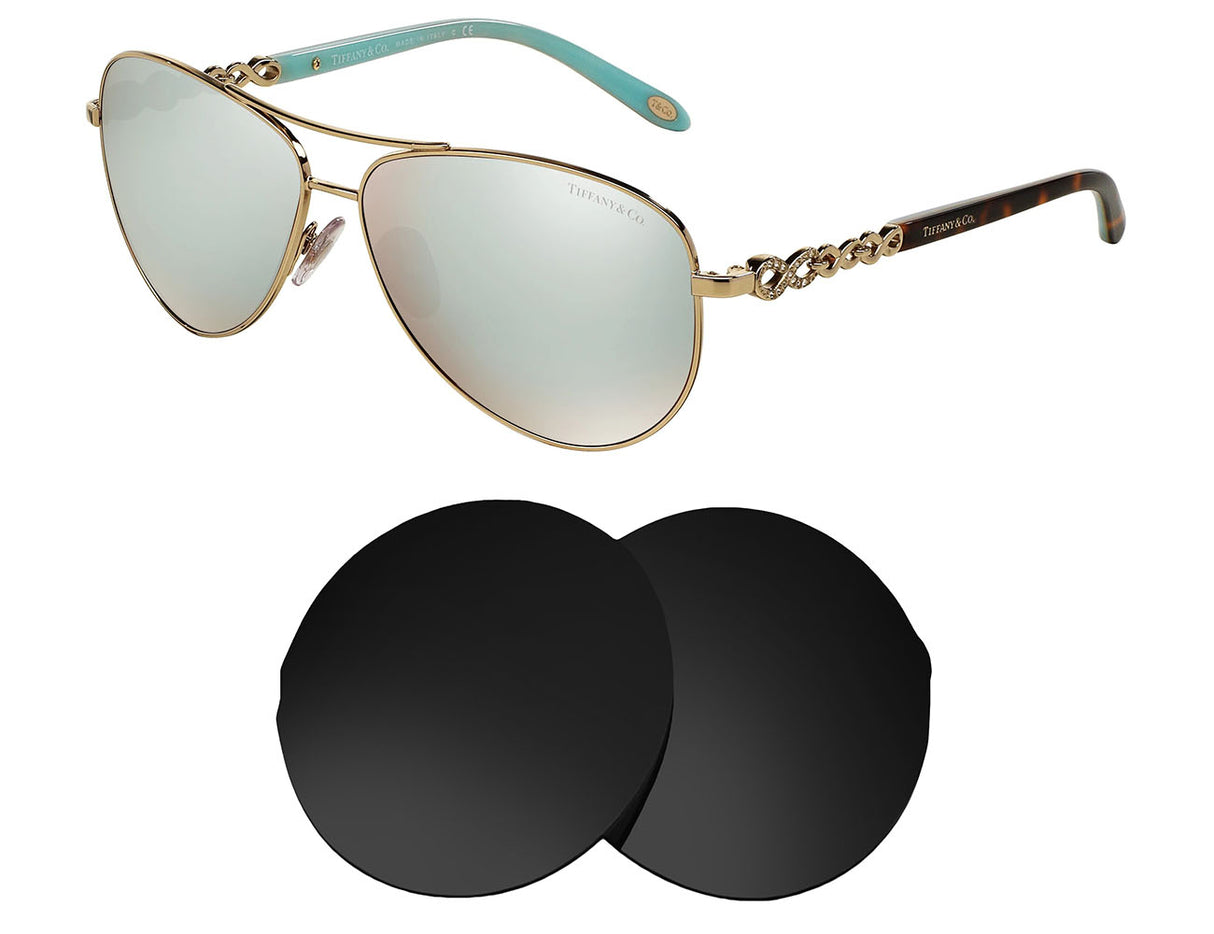 Tiffany & Co TF3034-Replacement Lenses-Volcanic Black-Non-Polarized-Seek Optics
