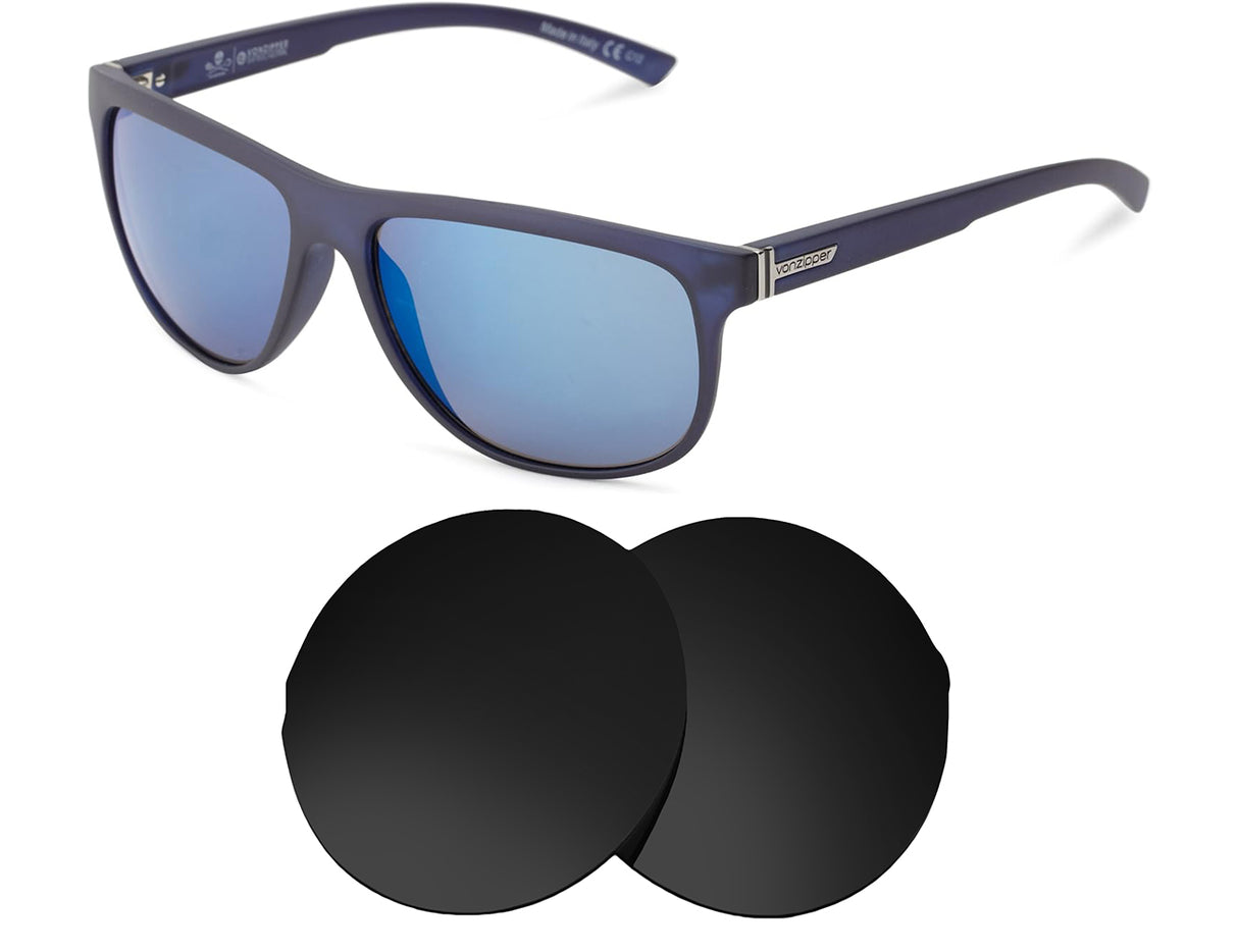 VonZipper Cletus-Replacement Lenses-Volcanic Black-Non-Polarized-Seek Optics