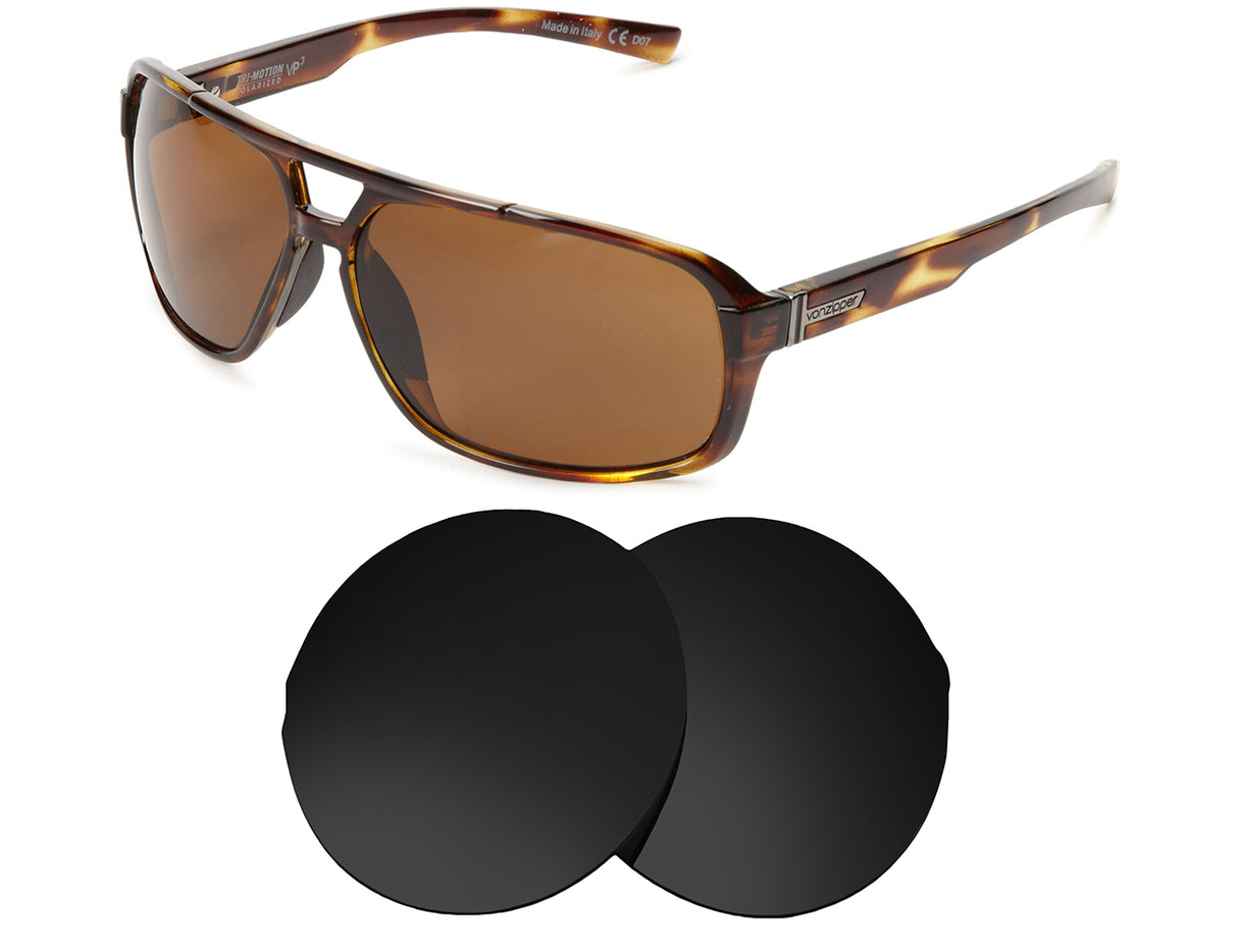 VonZipper Decco-Replacement Lenses-Volcanic Black-Non-Polarized-Seek Optics