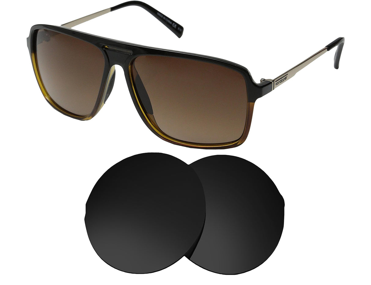 VonZipper Hotwax-Replacement Lenses-Volcanic Black-Non-Polarized-Seek Optics