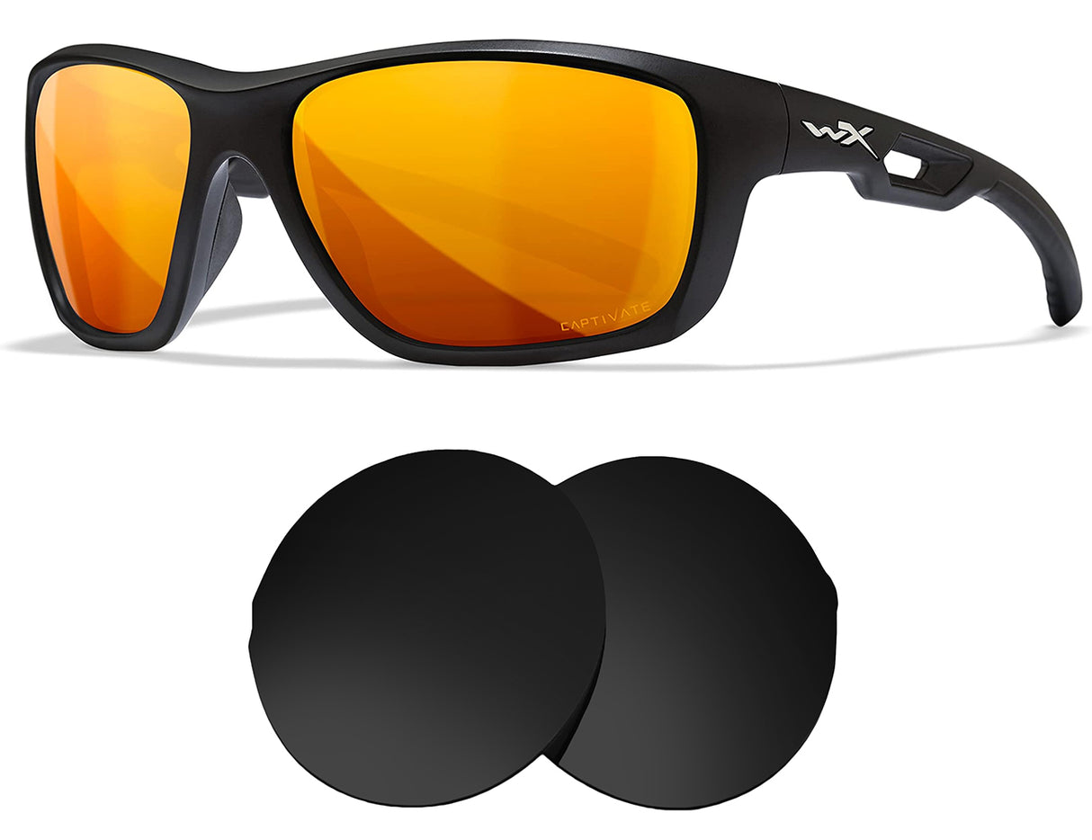 Wiley X Aspect-Replacement Lenses-Volcanic Black-Non-Polarized-Seek Optics
