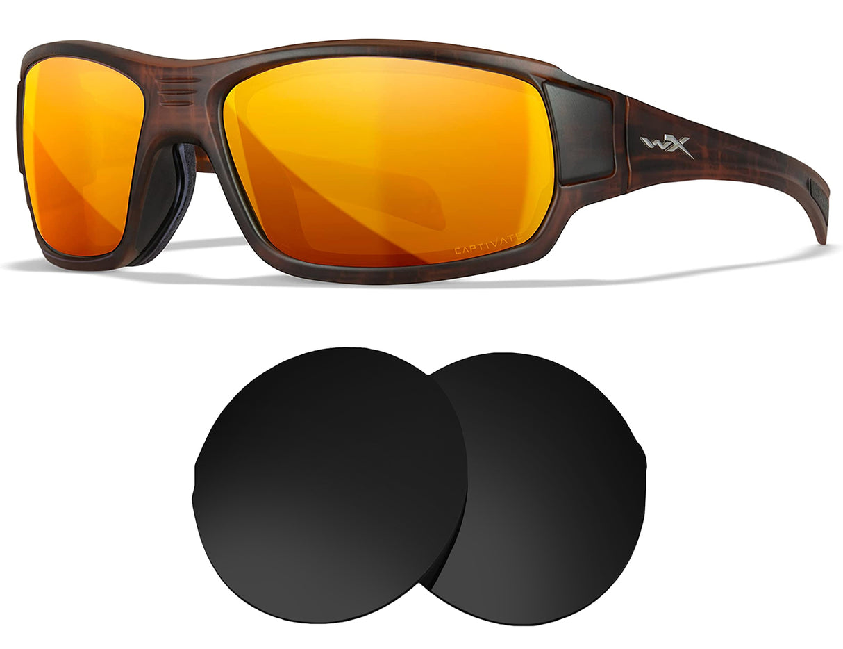 Wiley X Breach-Replacement Lenses-Volcanic Black-Non-Polarized-Seek Optics