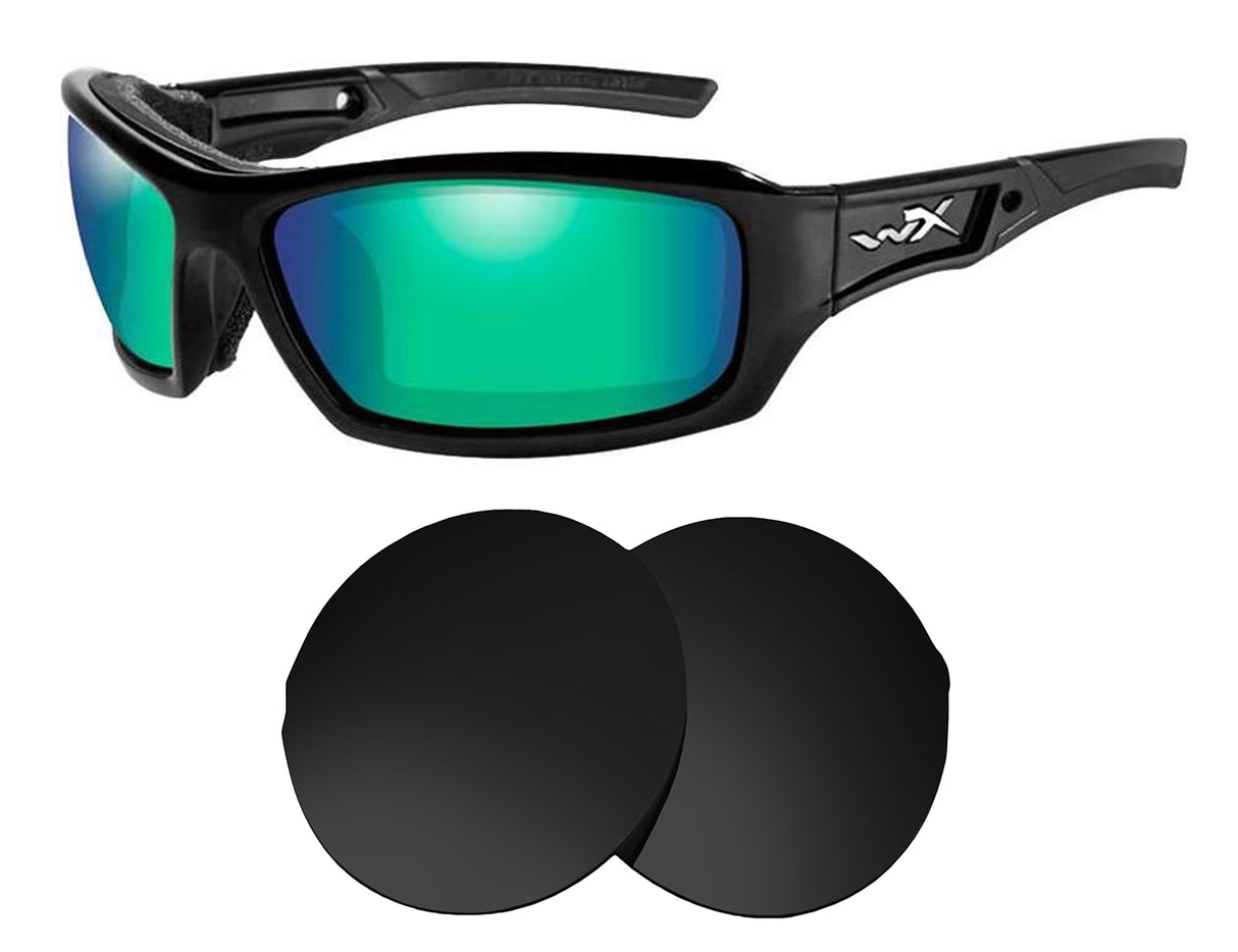 Wiley X Echo-Replacement Lenses-Volcanic Black-Non-Polarized-Seek Optics