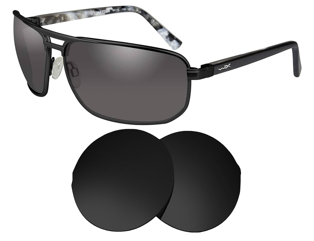 Wiley X Hayden-Replacement Lenses-Volcanic Black-Non-Polarized-Seek Optics