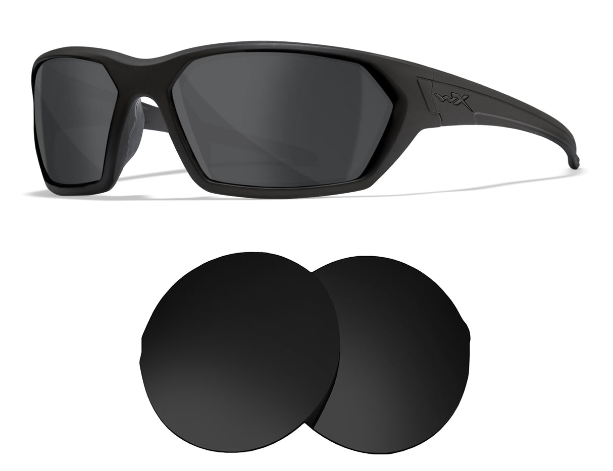 Wiley X Ignite-Replacement Lenses-Volcanic Black-Non-Polarized-Seek Optics