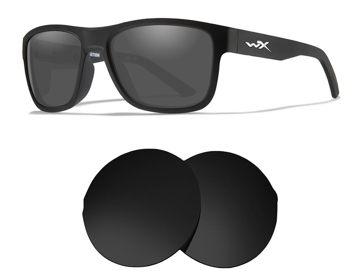 Wiley X Ovation-Replacement Lenses-Volcanic Black-Non-Polarized-Seek Optics