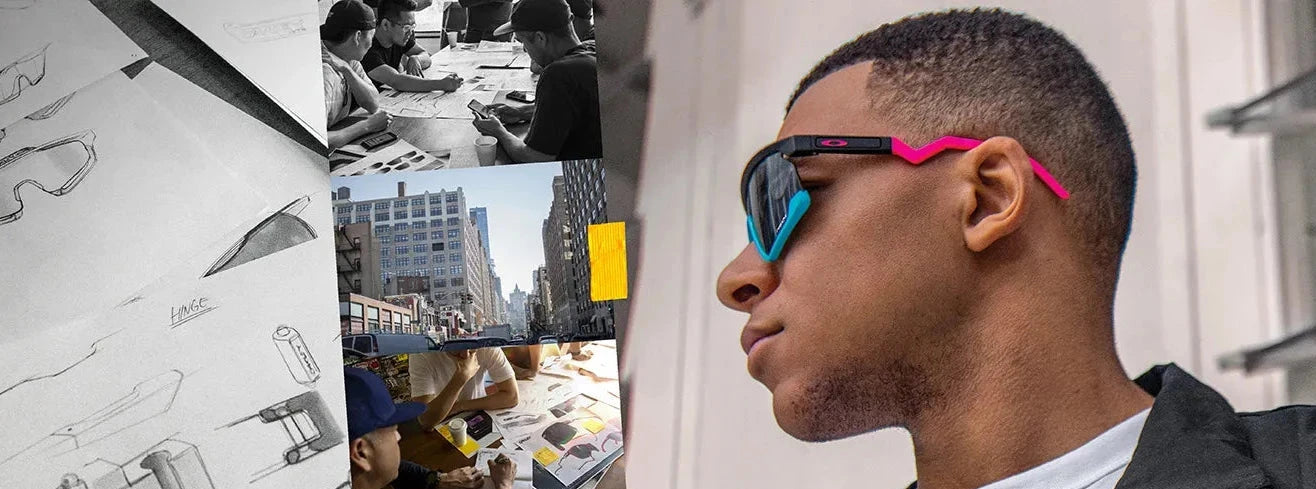 famous french soccer player mbappe wearing stylish oakley sunglasses