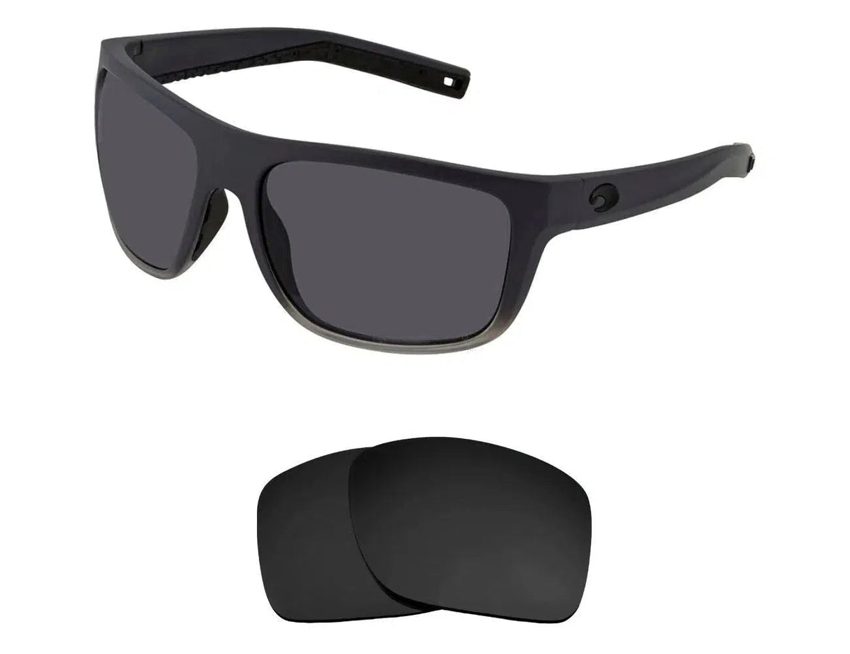 Costa Del Mar Broadbill-Replacement Lenses-Volcanic Black-Non-Polarized-Seek Optics