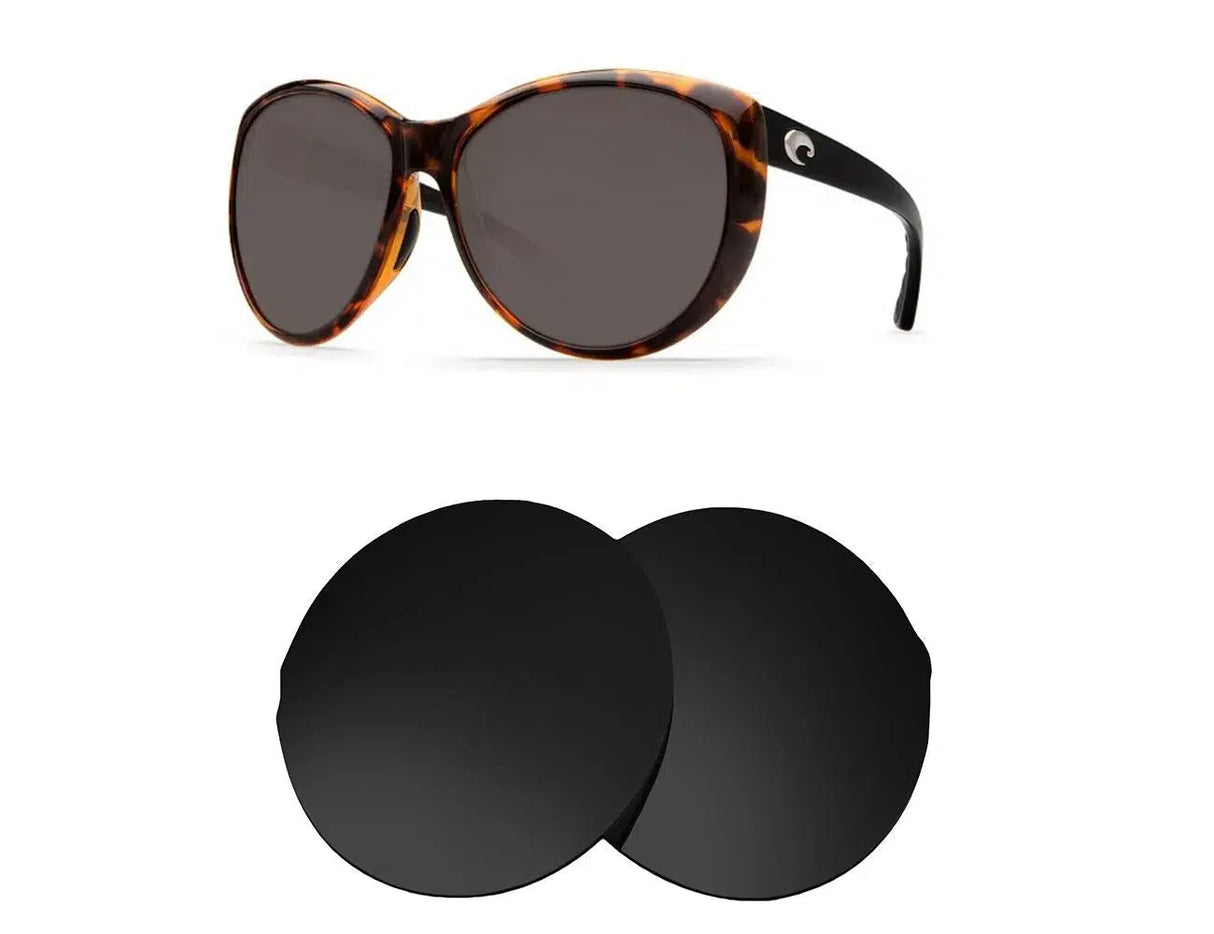 Costa Del Mar La Mar-Replacement Lenses-Volcanic Black-Non-Polarized-Seek Optics