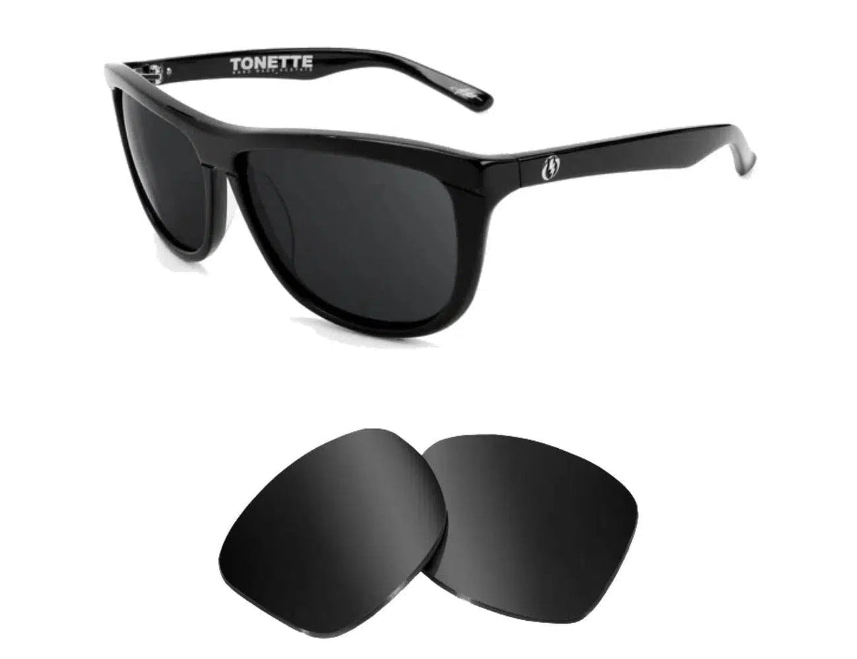 Electric Tonette-Replacement Lenses-Volcanic Black-Non-Polarized-Seek Optics