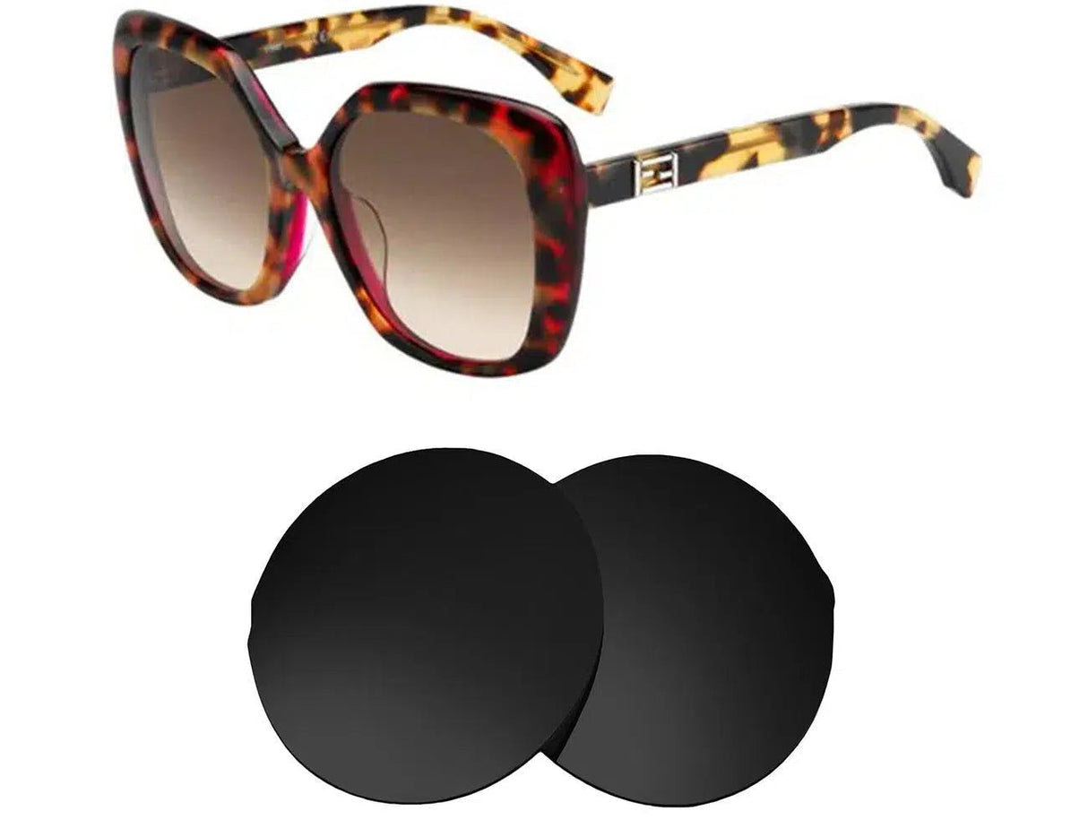 Fendi FF 0107/F/S Baguette-Replacement Lenses-Volcanic Black-Non-Polarized-Seek Optics