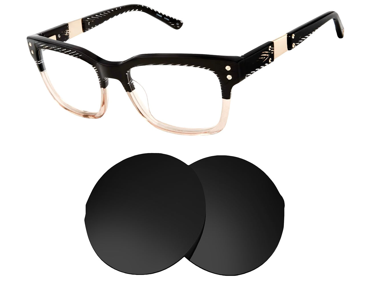 L.A.M.B. By Gwen Stefani LA045 (52mm)-Replacement Lenses-Volcanic Black-Non-Polarized-Seek Optics
