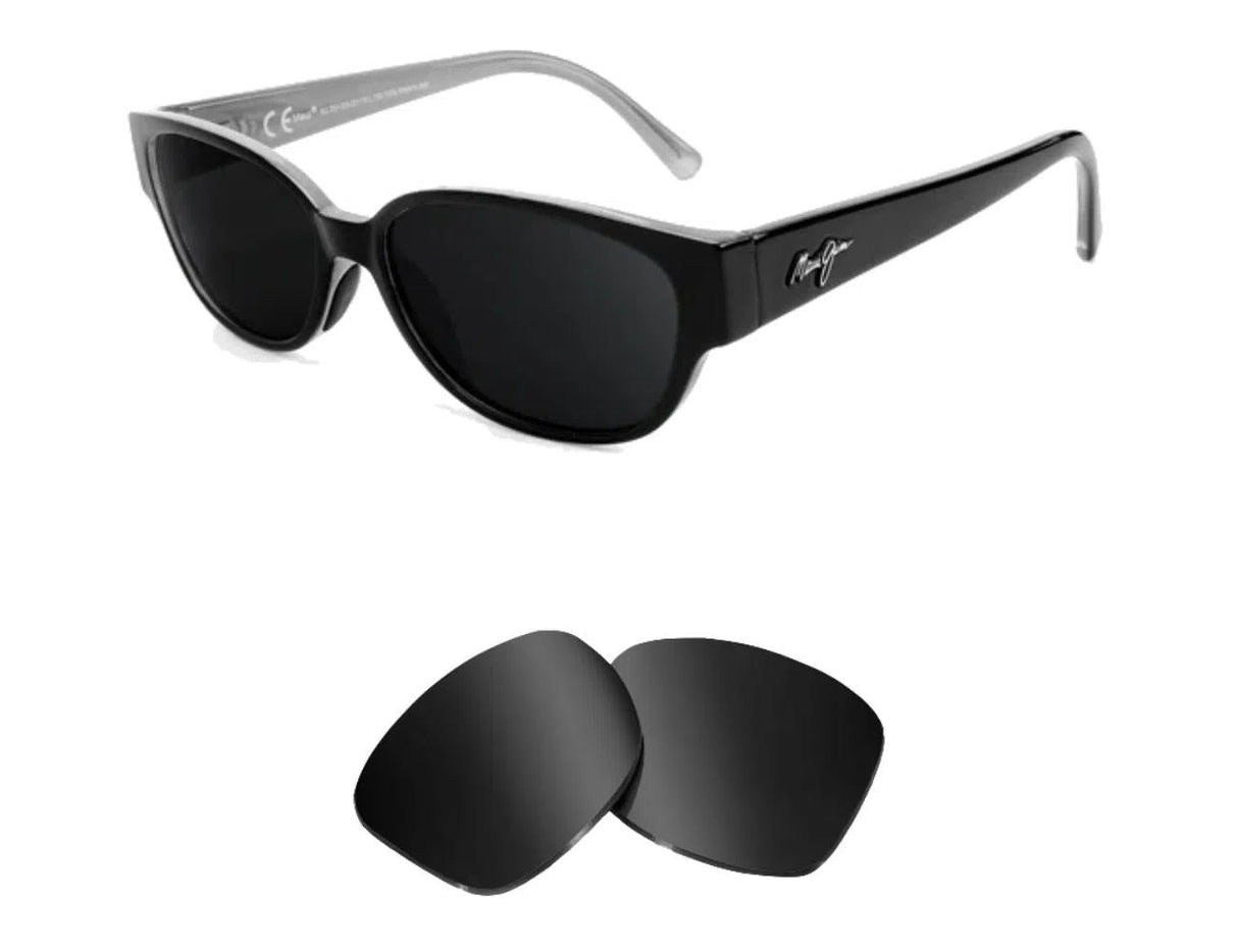 Maui Jim Anini Beach MJ269-Replacement Lenses-Volcanic Black-Premium Polarized - Eliminate Glare + Improve Visibility-Seek Optics