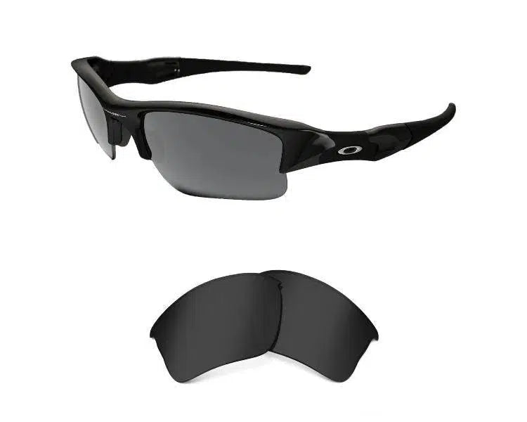 Oakley Flak Jacket XLJ (Low Bridge)-Replacement Lenses-Volcanic Black-Non-Polarized-Seek Optics