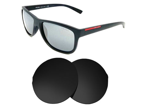 Prada SPS 12U (58mm)-Replacement Lenses-Volcanic Black-Non-Polarized-Seek Optics